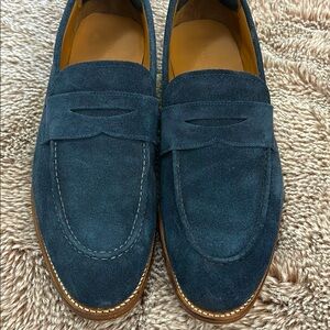 Men's Allen Edmonds Shelby Blue Suede Loafers